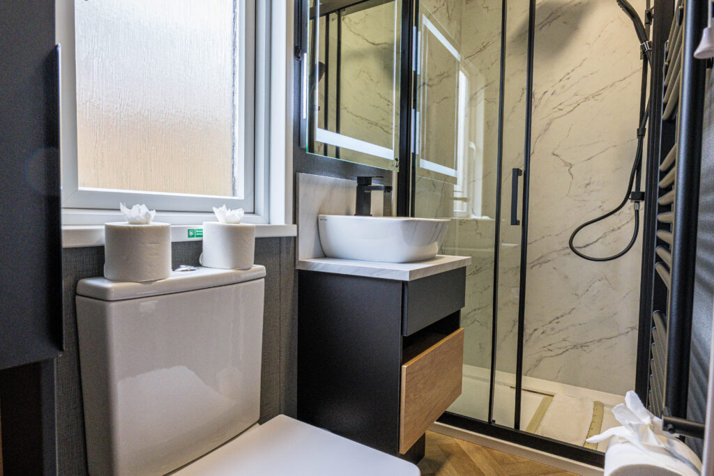 The Bathroom in a Deluxe Den